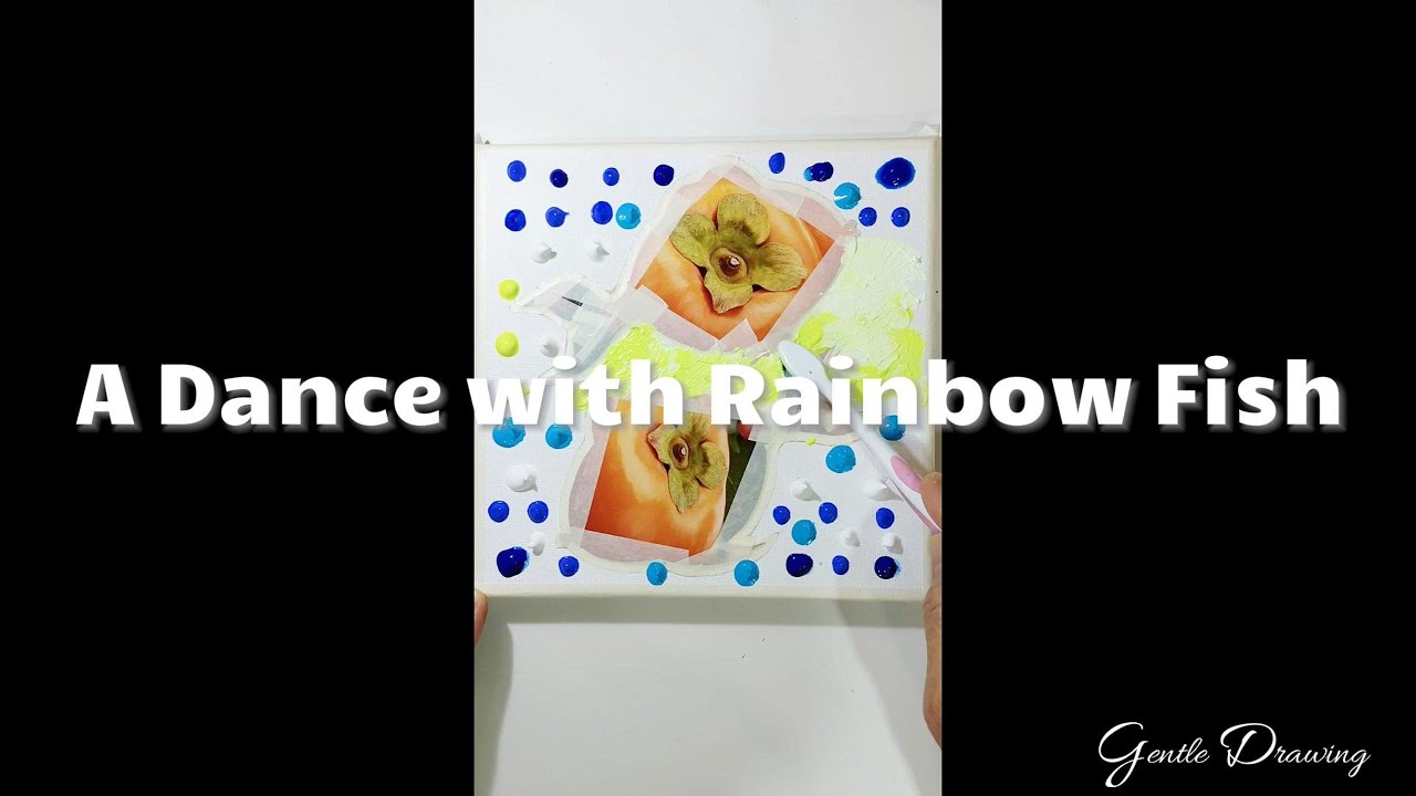 Gentle Lines | A Dance with Rainbow Fish Acrylic Painting Process | Calm Art