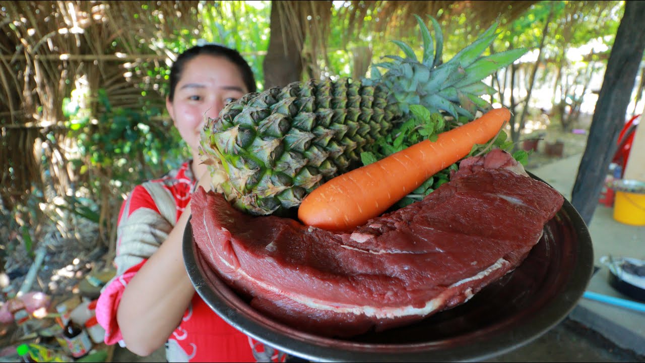 Beef Fried Rice Pineapple Flavor - Cooking With Sros