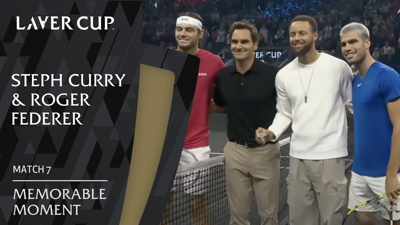 Steph Curry and Roger Federer Coin Toss | Laver Cup 2025