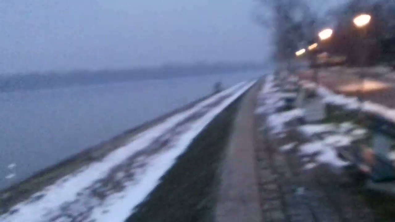 Danube river Belgrade and tennis courts next to the fortress