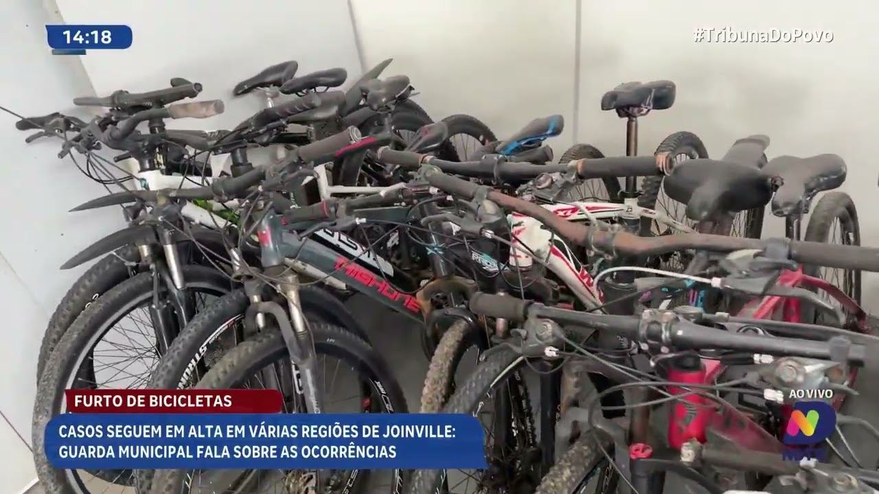Guarda Municipal alerta sobre aumento no furto de bicicletas em Joinville