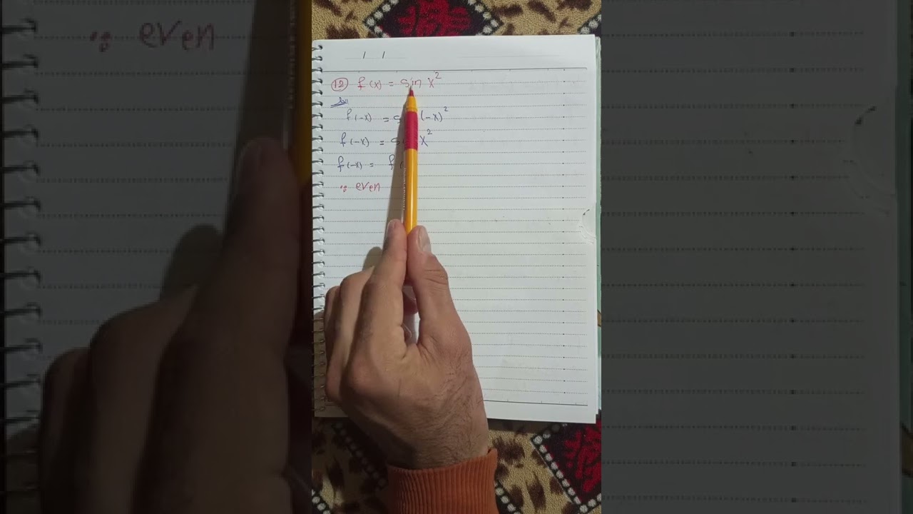 رياضيات مرحله اولى ( Even and Odd ) /الداله الزوجيه و الفرديه📚📝