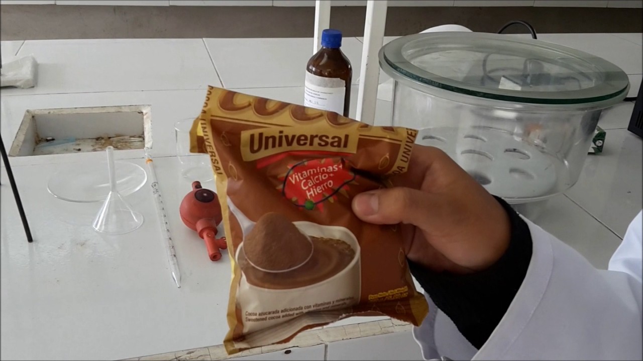 ESPOCH   Cenizas insolubles en &aacute;cido en muestra de cacao