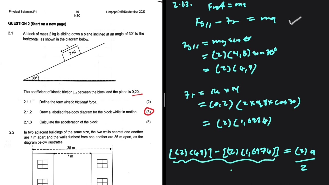 Newtons Laws of Motion Grade 11 Practice Problem