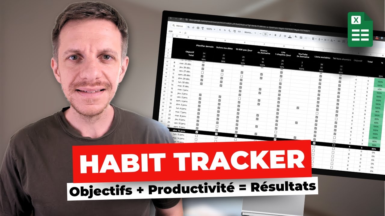 Habit Tracker Simple et Efficace (Tuto Google Sheets)