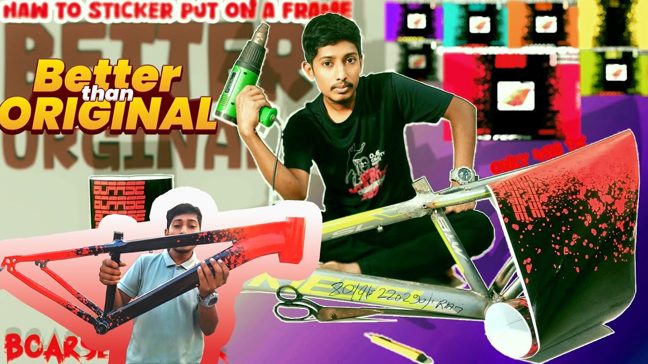 How to Apply  Boarse Full Frame Sticker on Your Cycle | Masum Mahbub | #modified #CycleCustomization