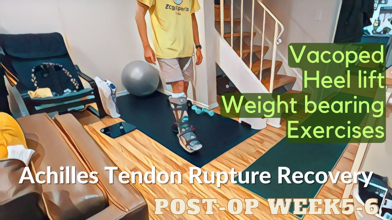 Survive Achilles Tendon Rupture | Post-op week 5-6 | Boots, weight bearing, exercises | Ep.4