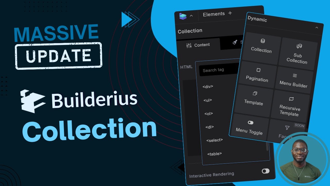 Builderius Collection (Query Loop) Now Accepts ANY HTML Tag