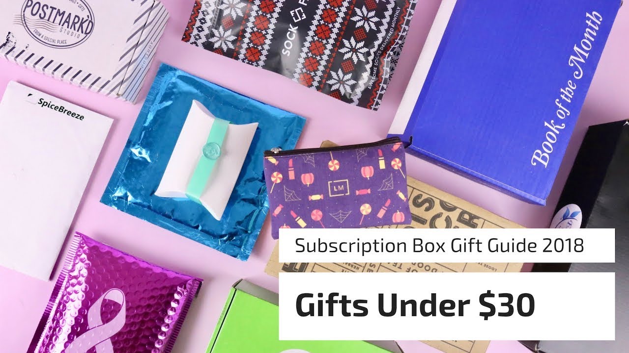 Subscription Box Gift Guide 2018: Gifts Under $30