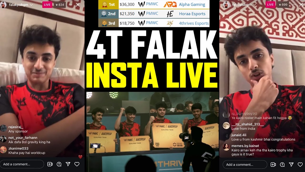 4T FALAK RECENT'S INSTA LIVE 🔴 4THRIVES QUALIFY FOR PMWC 2025 😍