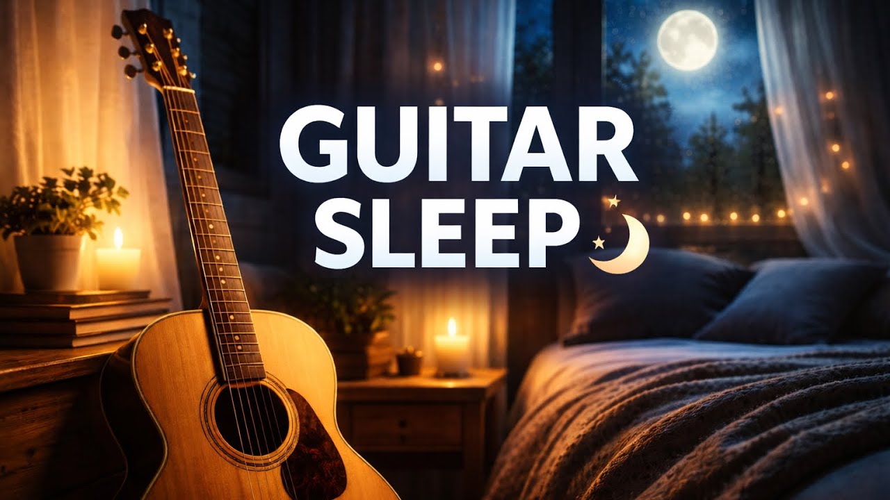 Soft Guitar Sleep Music 🌙 Deep Relaxation & Calm Night (1 Hour, No Vocals)