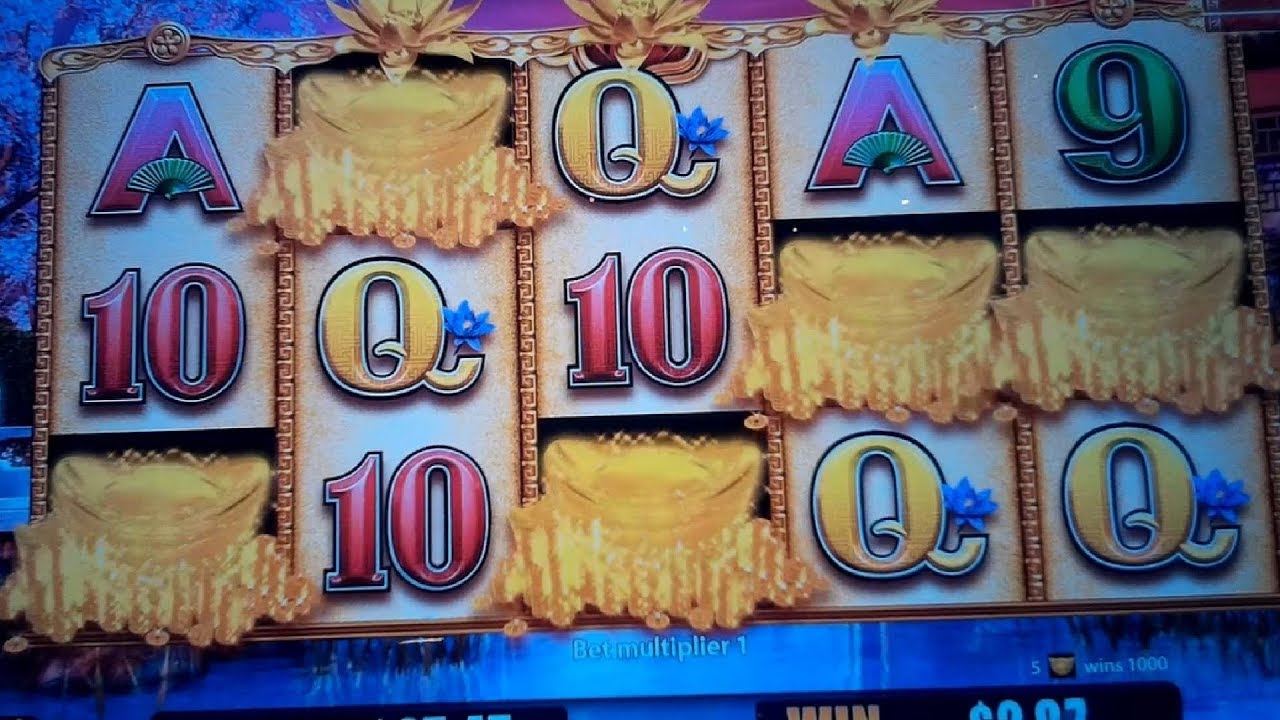 Fortune King Gold Slot Machine Bonus (5 BONUS SYMBOL TRIGGER) - 10 Free Games Win w/ Wild Multiplier