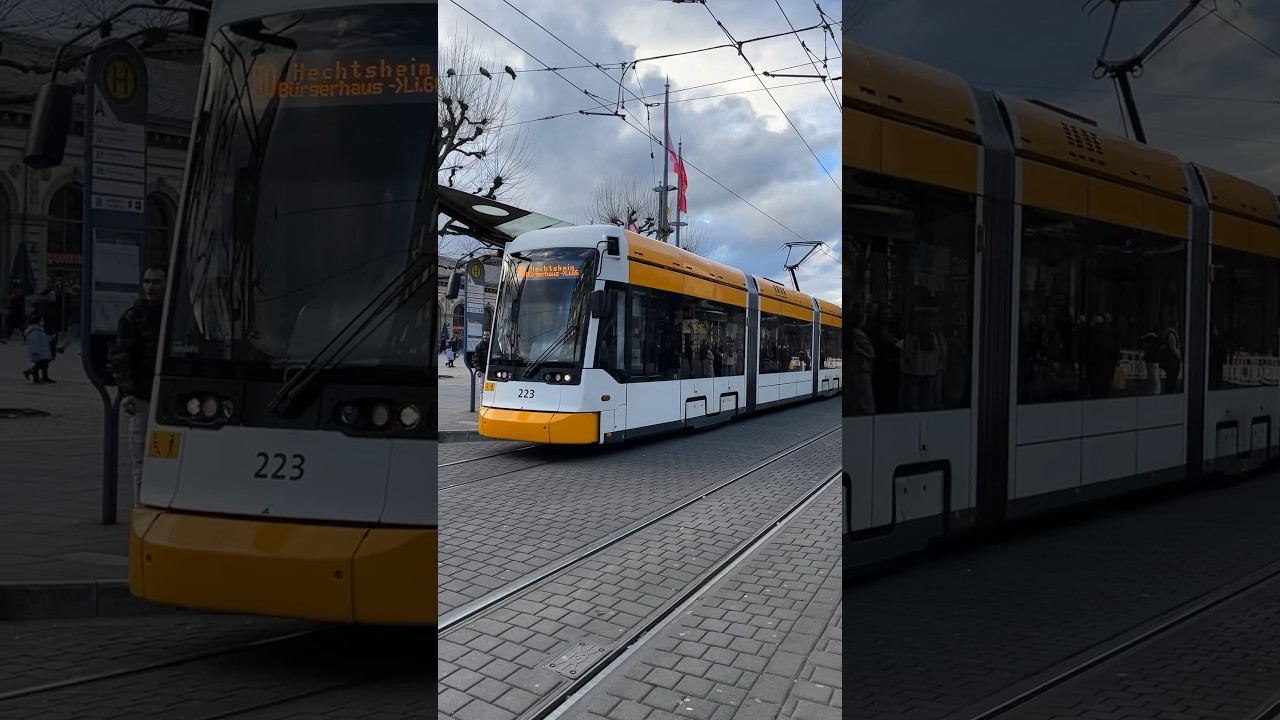 Stra&szlig;enbahn Mainz Tram 223 Stadler Variobahn #tramspotting