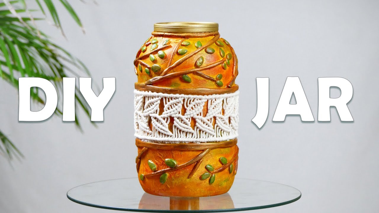 DIY JAR CRAFTS | MACRAME & CLAY | ROOM DECOR IDEAS