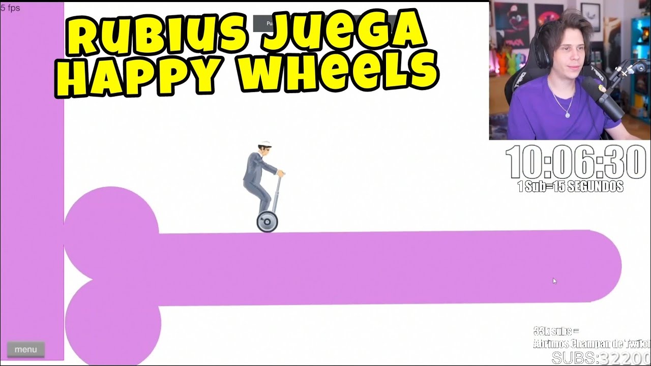 Rubius JUEGA HAPPY WHEELS (parte 1)