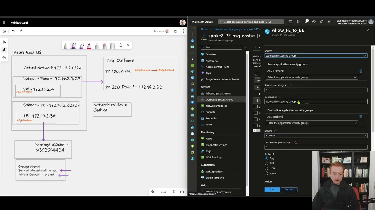 Using Application Security Groups (ASG) with Azure Private Endpoints