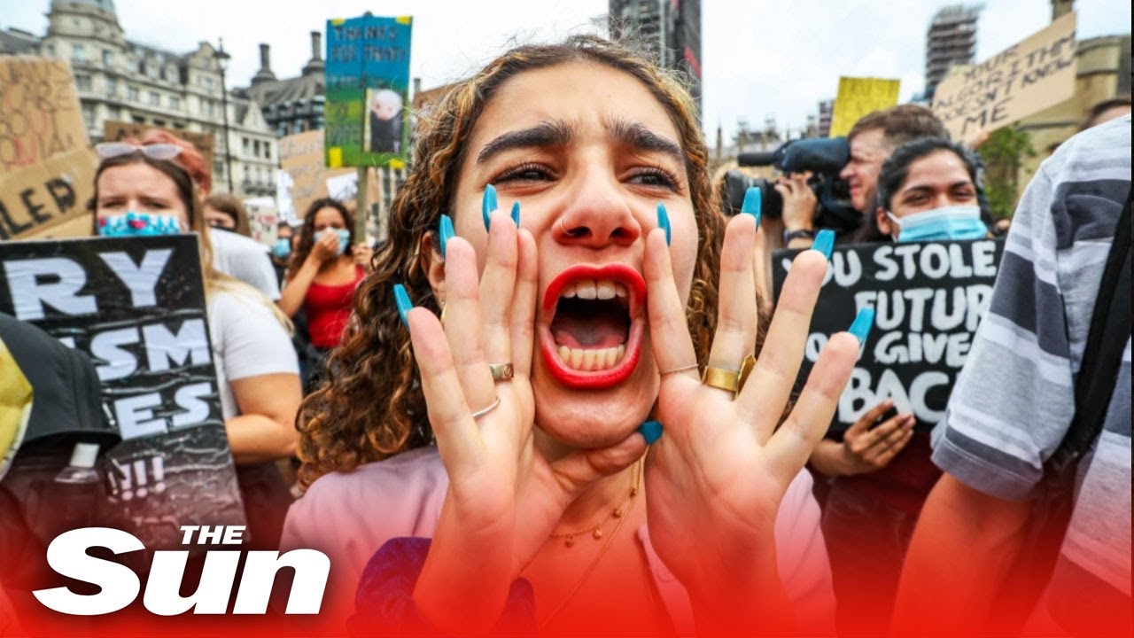 Students protest A-level results downgrading outrage