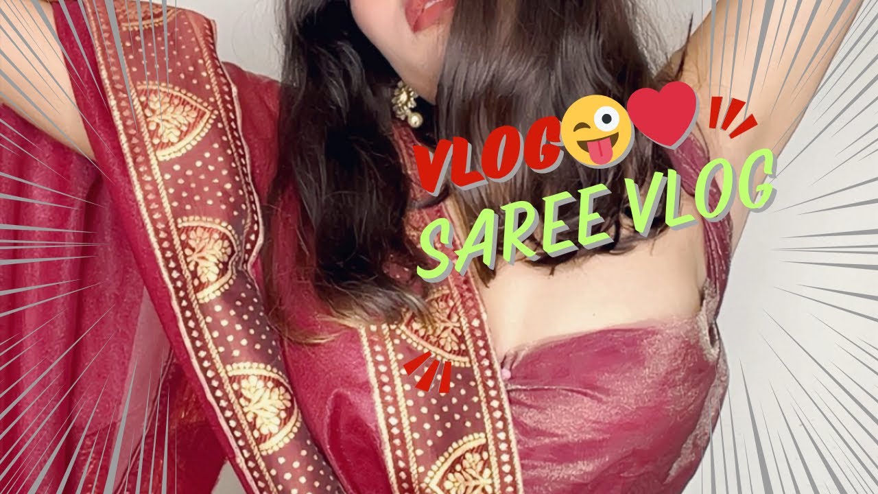 2 saal baad saree pahna maine 🤣❤️#vlog #youtube #trending #sareetutorials 