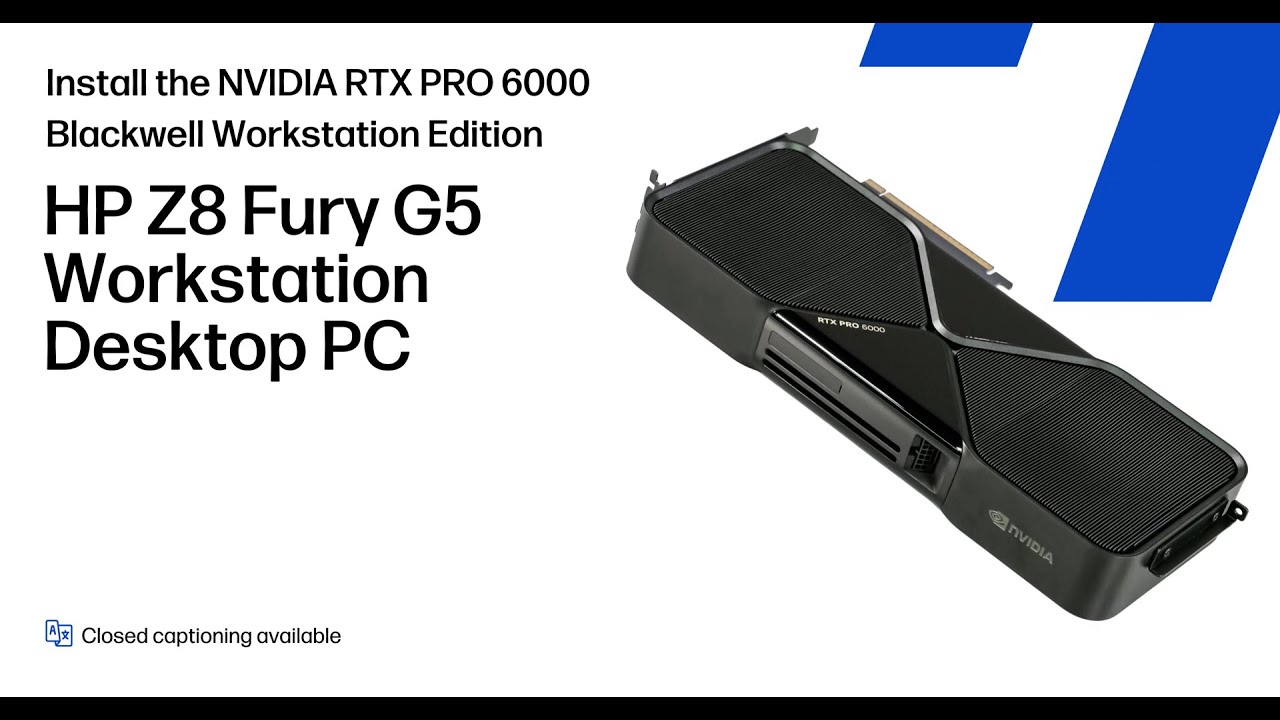 HP Z8 Fury G5 + NVIDIA RTX PRO 6000 | Профессиональная установка видеокарты