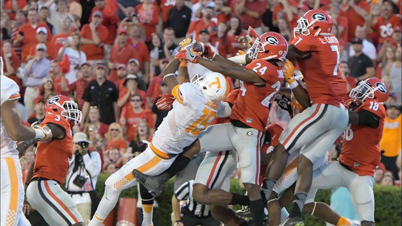 Georgia vs Tennessee Double Hail Mary&rsquo;s 2016 (4K60fps)