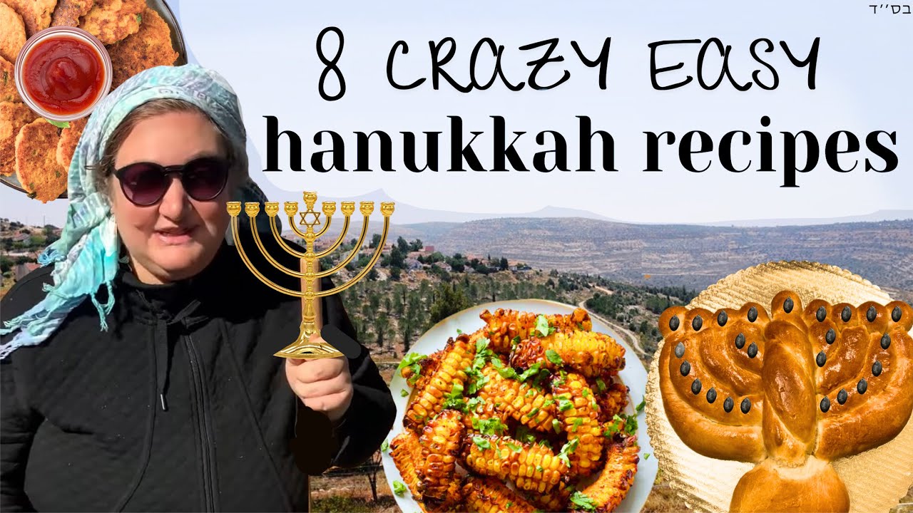 8 Hanukkah Recipes for 8 Crazy Nights. Delicious & easy! Latkes, TikTok Corn ribs, Menorah Challah