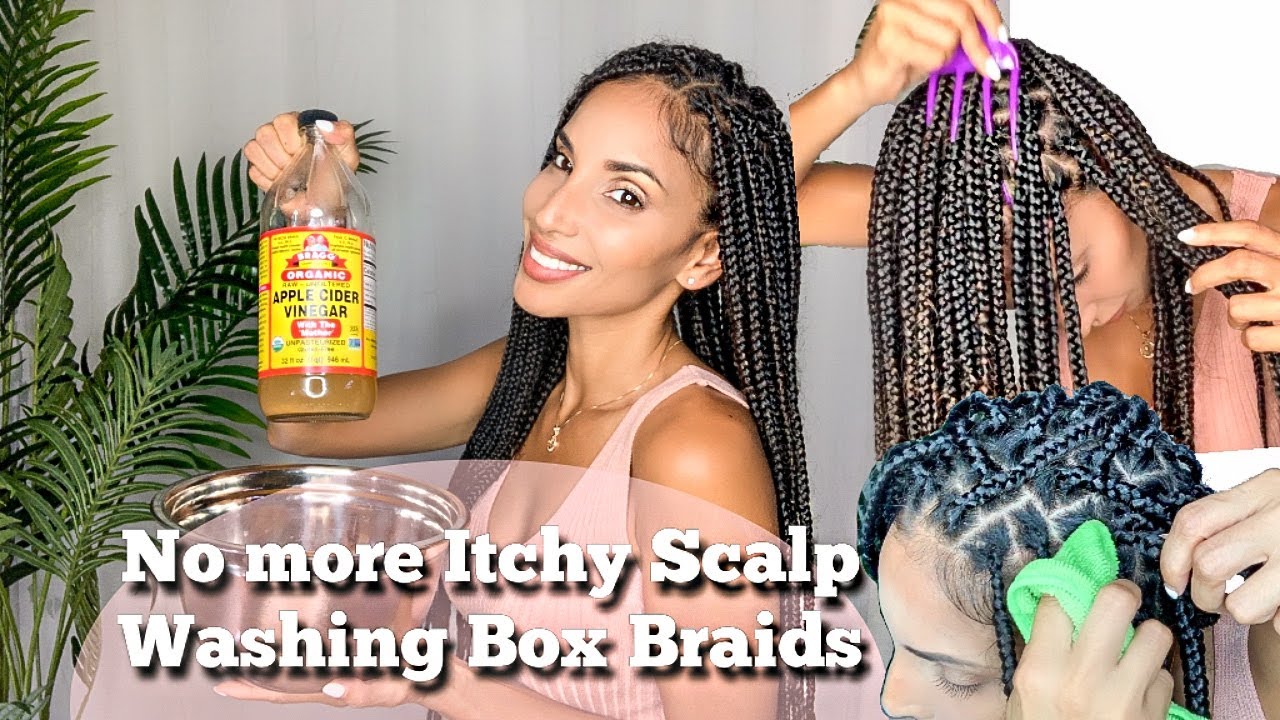 How to Wash Scalp with Box Braids || Remove Build up, Flakes & Stops Itching