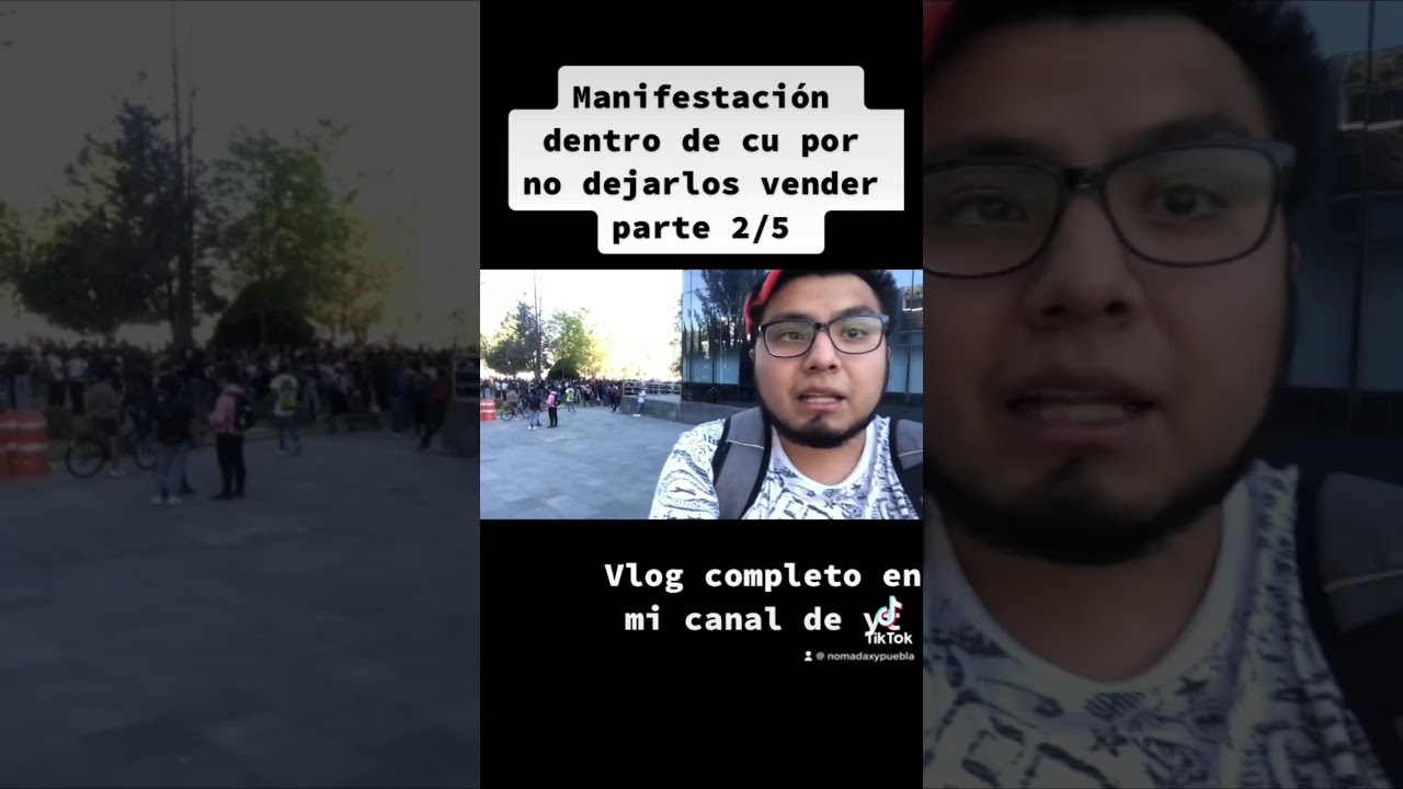 Manifestaci&oacute;n dentro de CU por no dejar vender a los alumnos dentro 2/5 #Buap #Puebla #Protesta