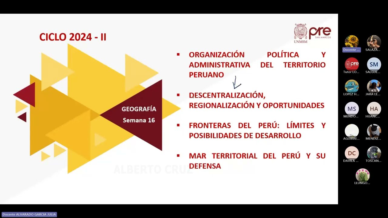 Geografía/Cívica - Semana 16 - Pre San Marcos Ciclo 2024-II (Nuevo Ciclo)