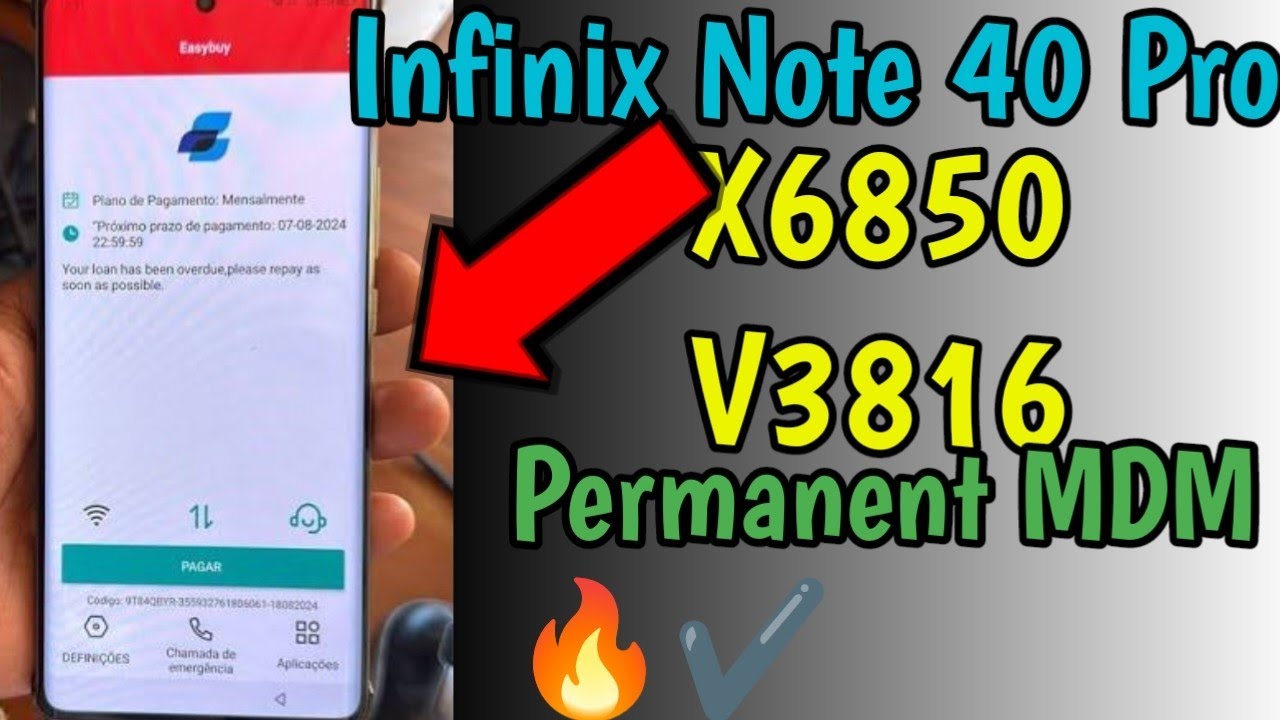 Infinix Note 40 Pro X6850 V3816 Permanent MDM Remove🔥✔️