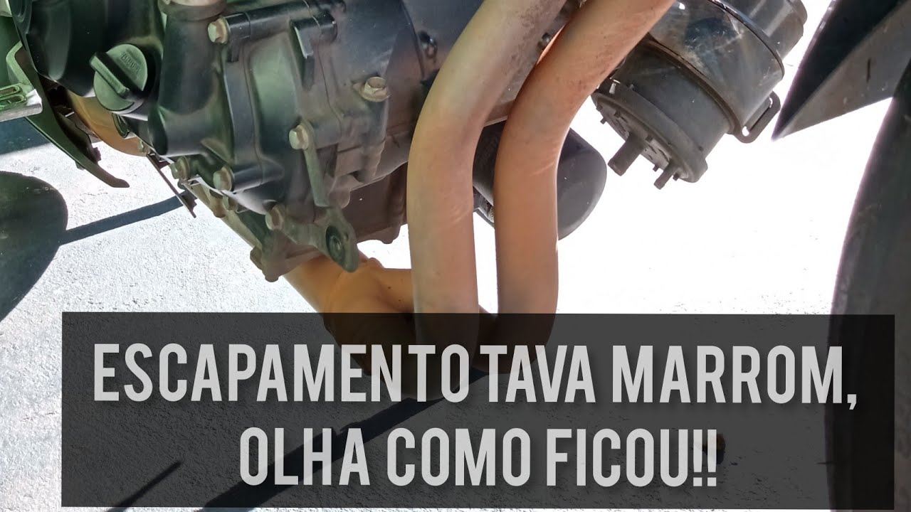 COMO LIMPAR ESCAPAMENTO MARROM! - CURVA DE ESCAPE DA MT03! FAB ESTÉTICA DE MOTOS 🛵🚿