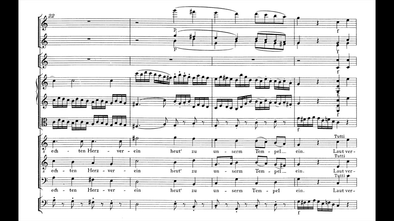 Wolfgang Amadeus Mozart - Laut verkünde unsre Freude, K.623