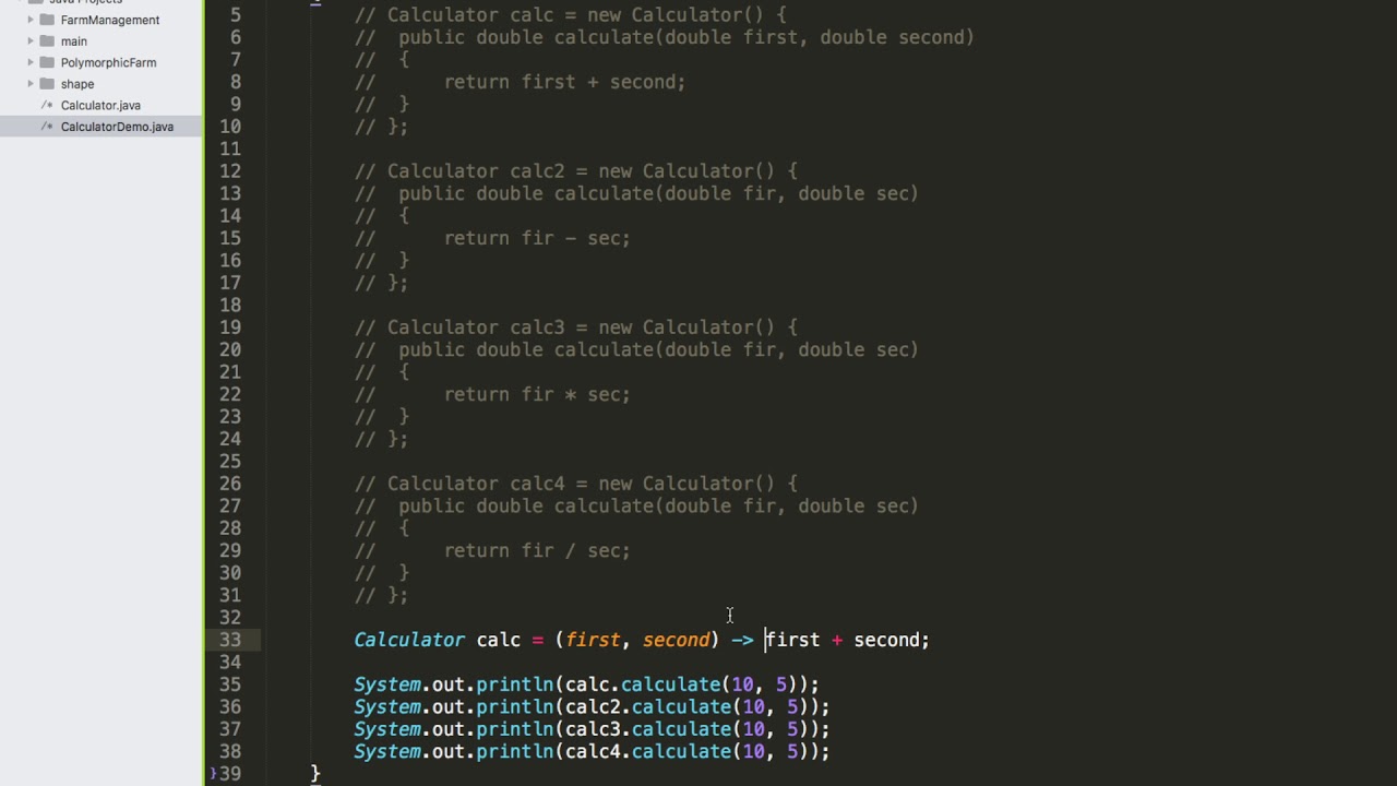 Lambda Expressions