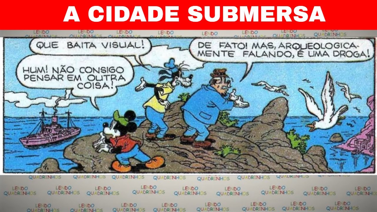 Mickey e Pateta em A cidade submersa | História em quadrinhos Disney narrada