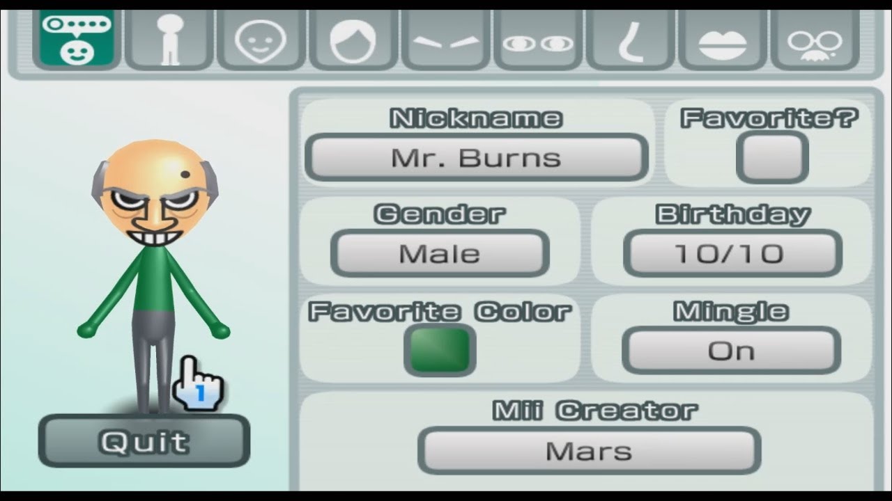 Mr. Burns - The Simpsons - Mii 744