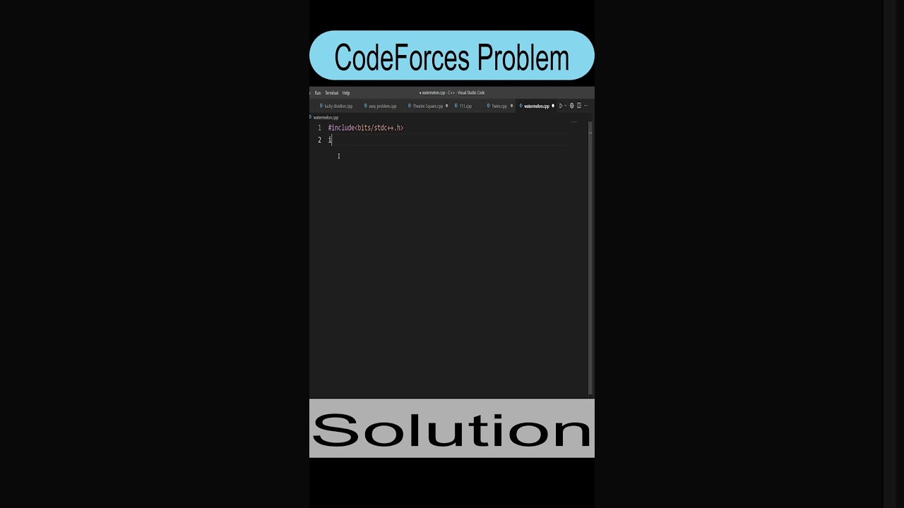 4A - Watermelon - CodeForces problem solve || #error_code
