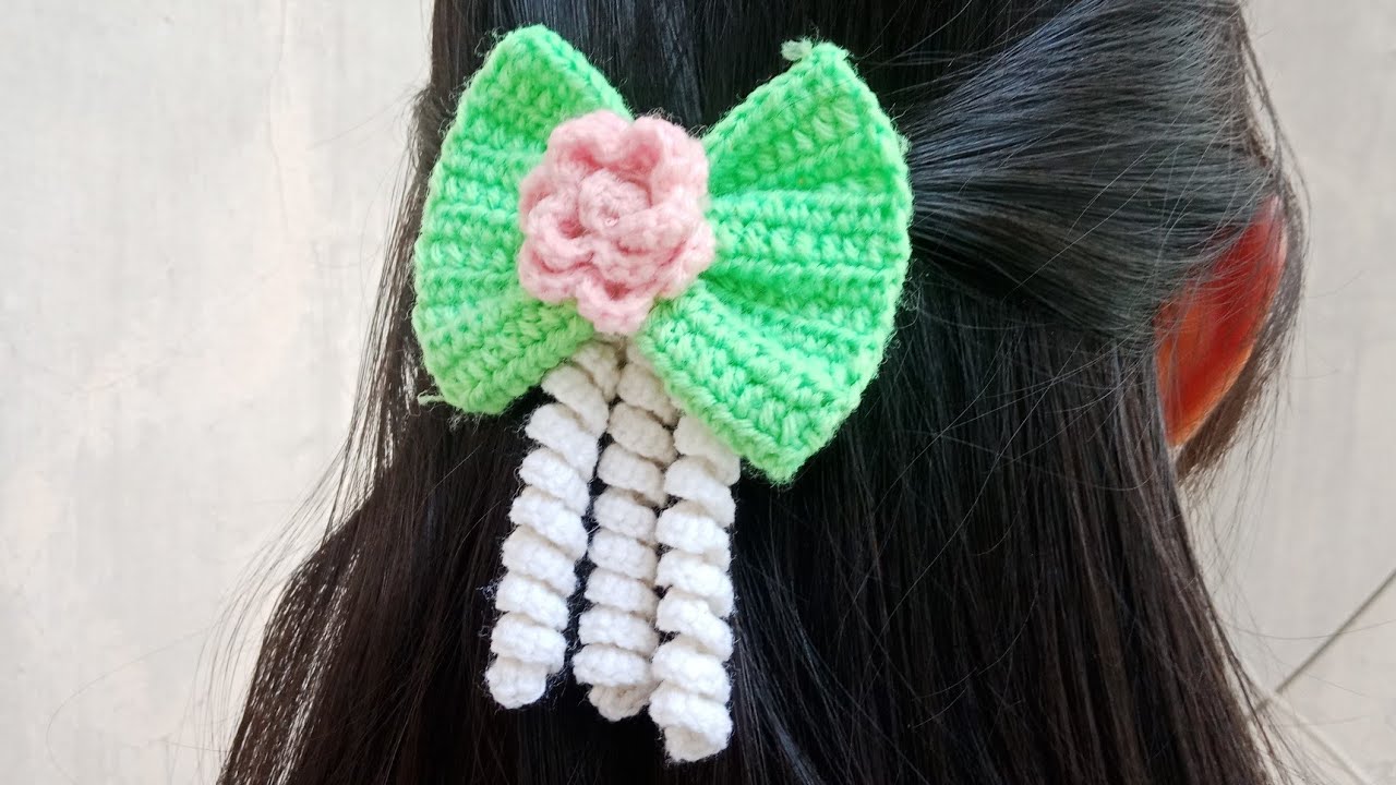 crochet hair clip ပန္းဖဲပြင့္ ကလစ္ထိုးနည္းေလးကို မွွ်ေဝလိုက္ပါတယ္႐ွင္