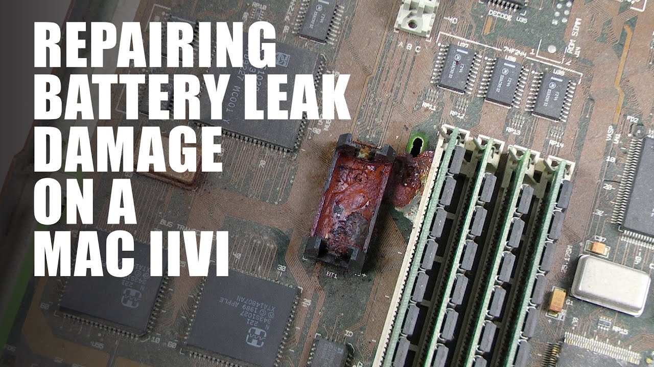 Repairing battery leak damage on a Macintosh IIvi