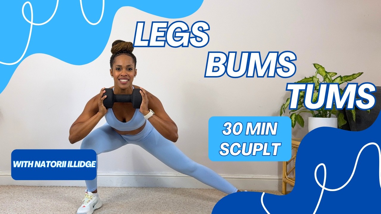 💪🏾 30 MIN Legs, Bums, Tums Workout 🔥 | Dumbbells & Resistance Band (Home or Gym)