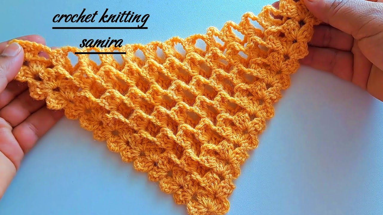 Joli & Super facile❗️comment faire un châle crochet triangle 💯pour débutants/chale au crochet 