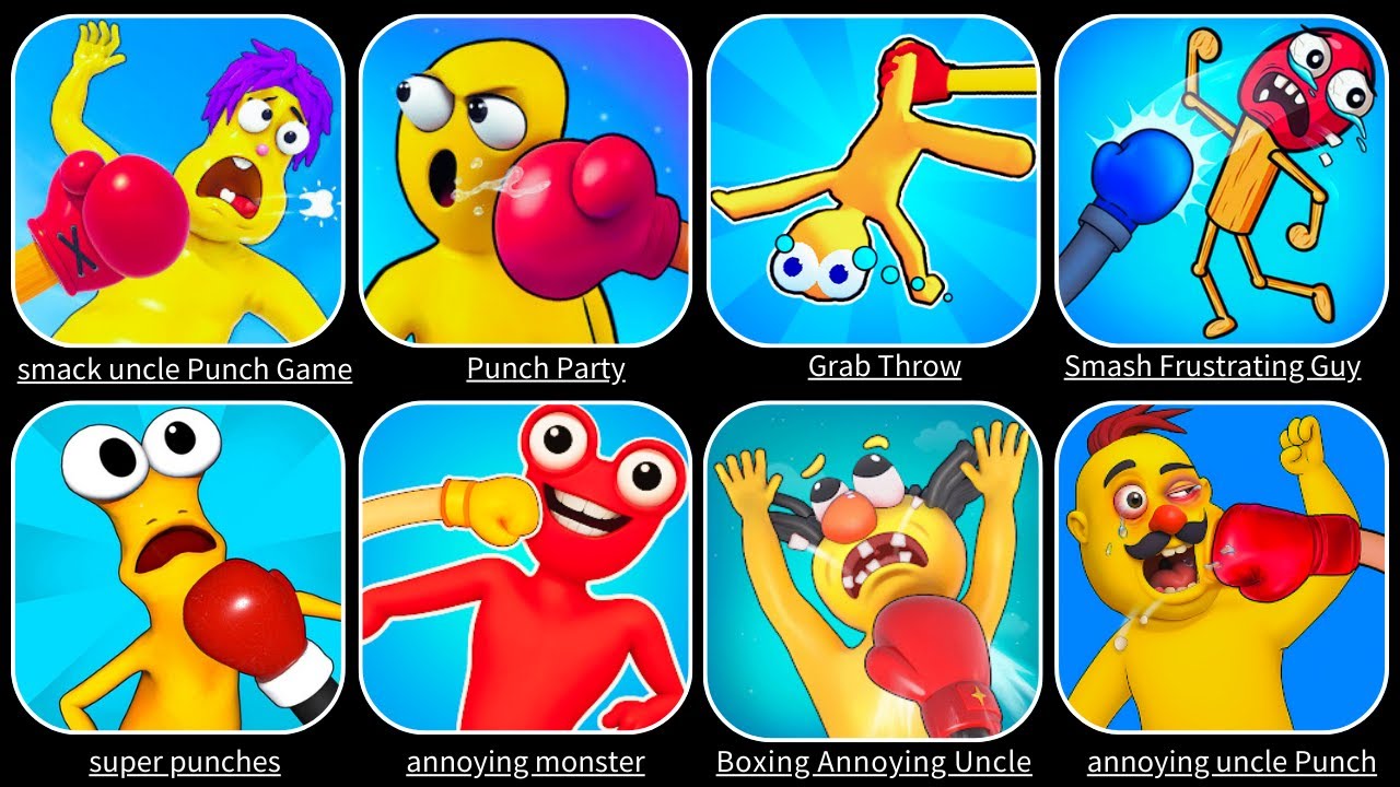Smack Uncle Punch Game, Punch Party, Grab Throw, Smash Frustrating, Annoying Monster...