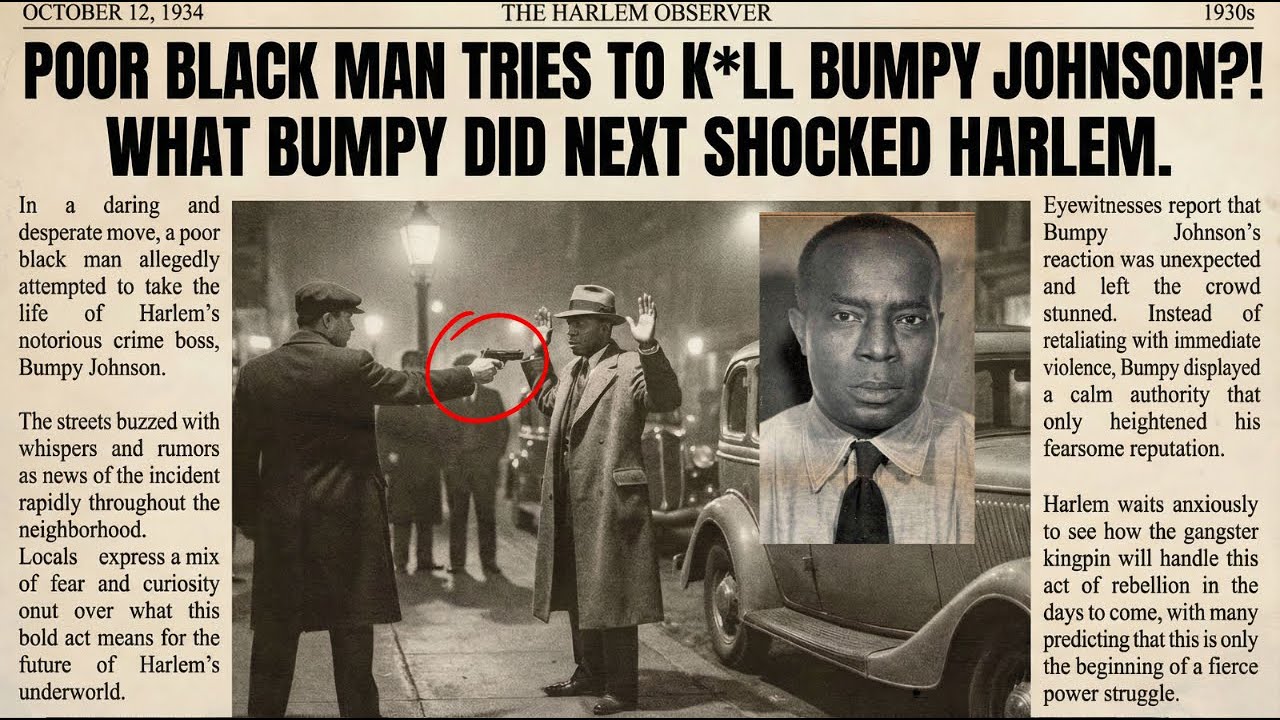 News from 1935: Poor Man Tries To K*ll Bumpy Johnson, What Happens Next Shocks The Harlem