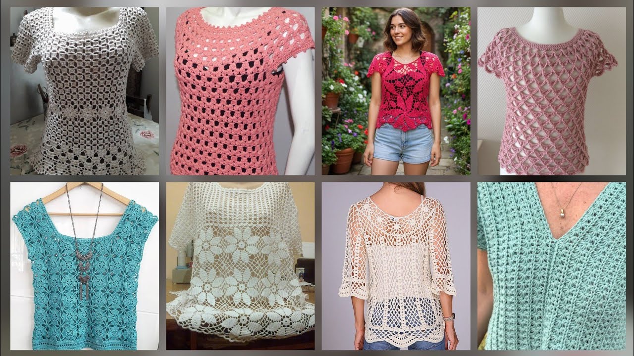 Most beautiful stylish crochet tops blouse design #2025