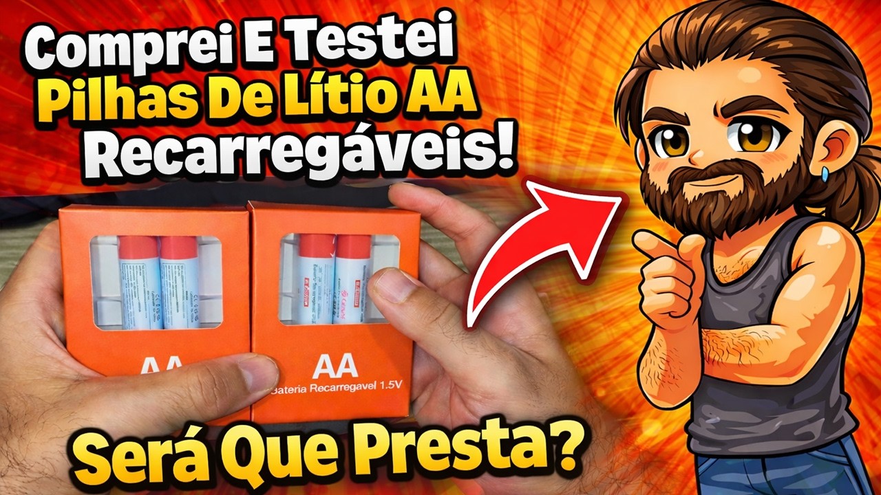 Comprei E Testei Pilhas De Lítio AA Recarregáveis! Será Que Presta?