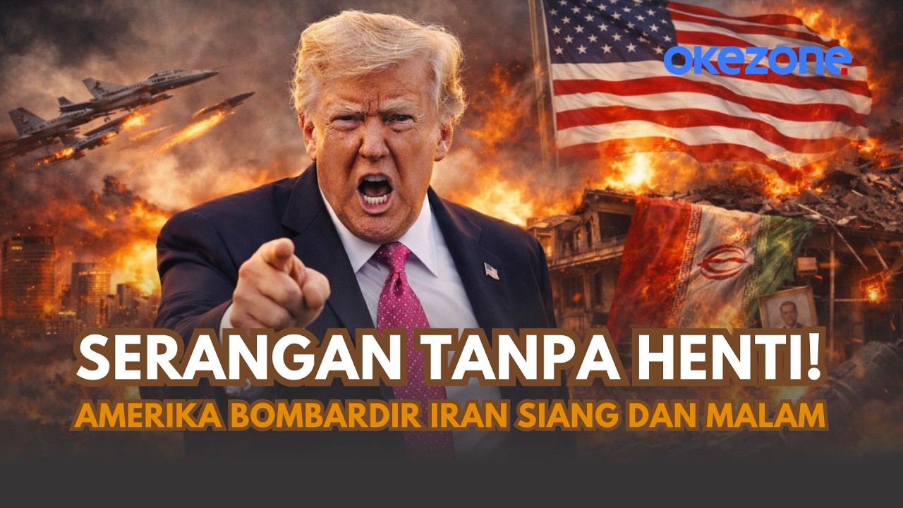 Serangan Tanpa Henti! Amerika Bombardir Iran Siang dan Malam