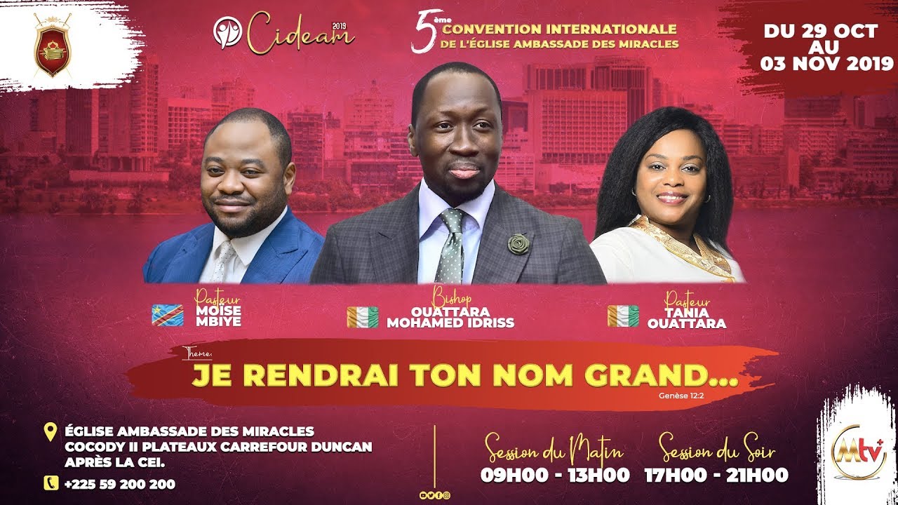 Cideam session du Matin   Orateur Bishop Ouattara Mohamed Idriss