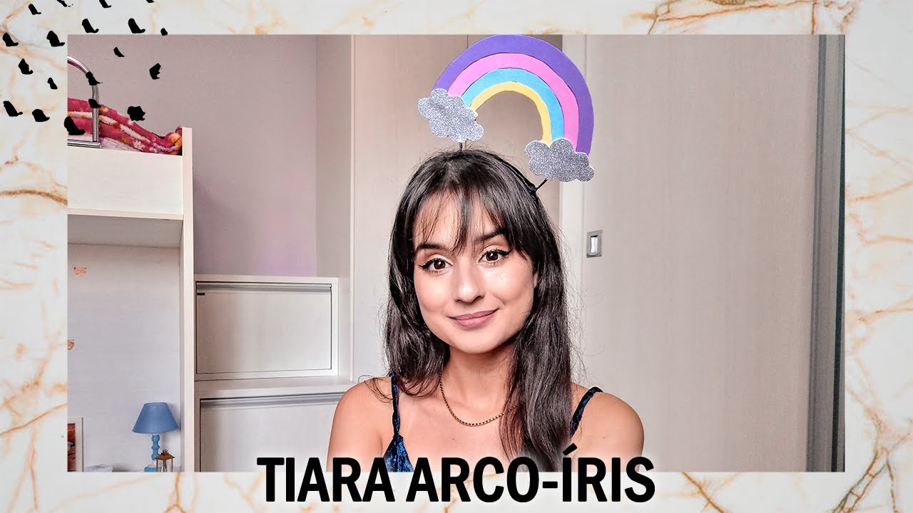 COMO FAZER TIARA ARCO-ÍRIS PARA O CARNAVAL | DIY