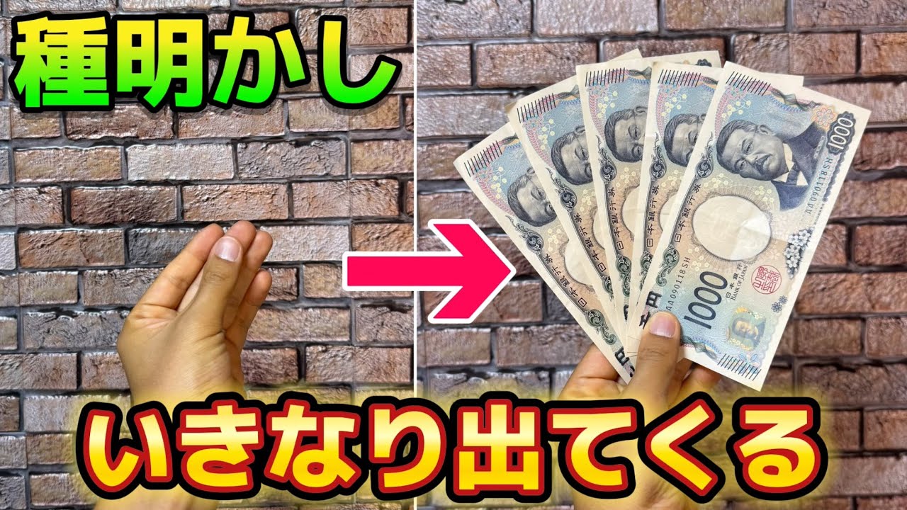 【種明かし】空中からお札が出てくる、夢のようなマジック【magic trick】