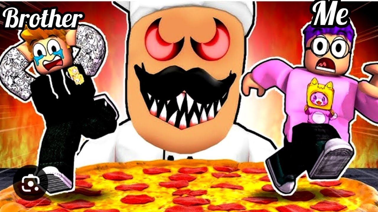 I escape from papa pizziria brother in Roblox 💯 
