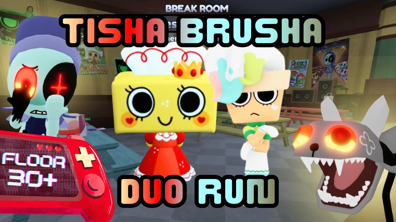 ‼️НОВАЯ TISHA ИЗ TOTW‼️ ДУЭТ TISHA И BRUSHA | ЭТАЖ 30+ | Dandy's World Roblox