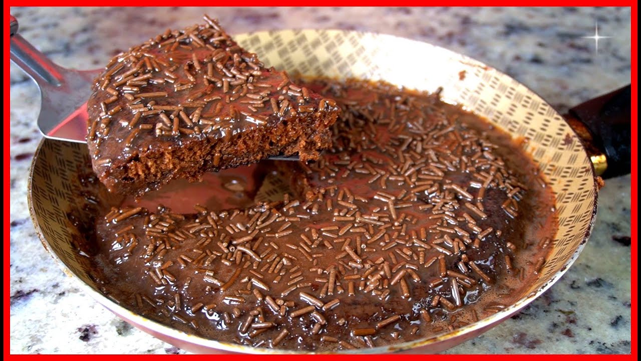 BOLO DE CHOCOLATE DE FRIGIDEIRA PRONTO EM 5 MINUTOS 😱